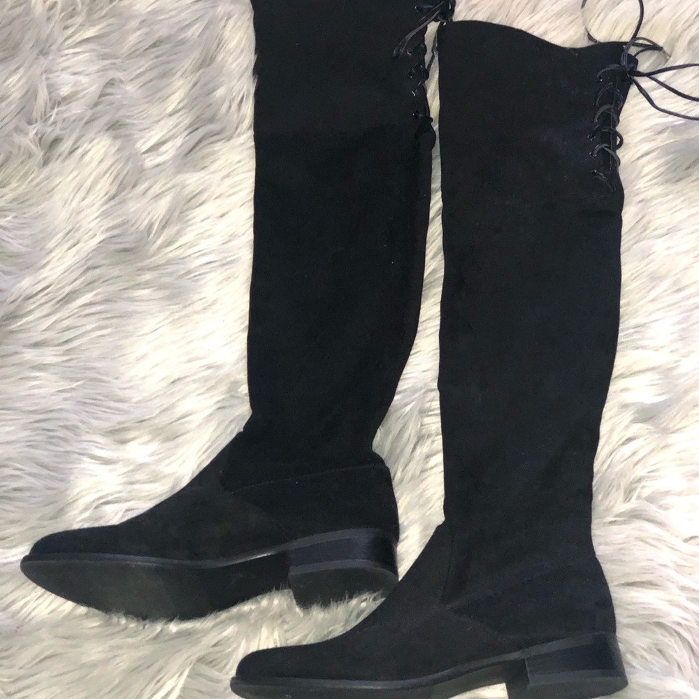Black Knee High Boots
